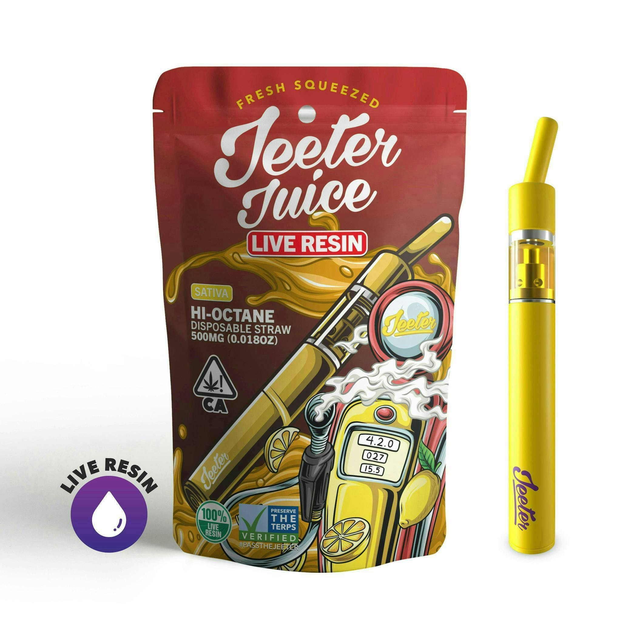 jeeter juice disposable vape pen | Hi-Octane | Live Resin Straw | 0.5g Vape Flavor:Blueberry Raspberry Lemon box of vapes bulk Candy King Gold Bar