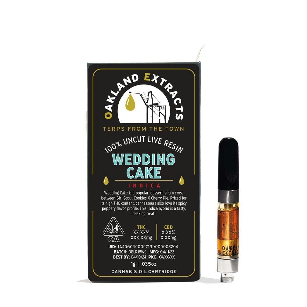 Wedding Cake Uncut Live Resin Vape Cart - Oakland Extracts