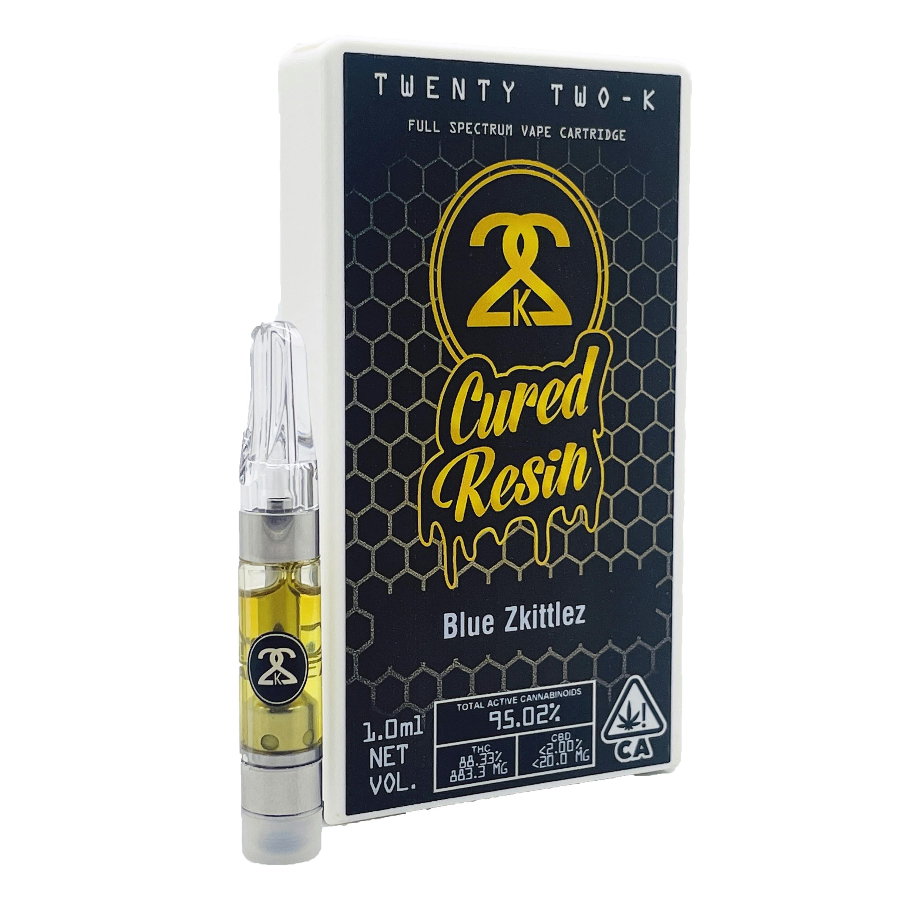 22K - Cured Resin - Blue Zkittles - 1.0ml Cartridge - Twenty
