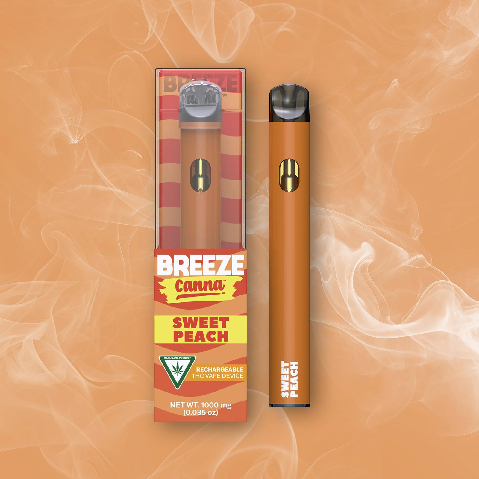 BREEZE Canna | Sweet Peach | Classic PLUS Disposable | 1g - Breeze Canna