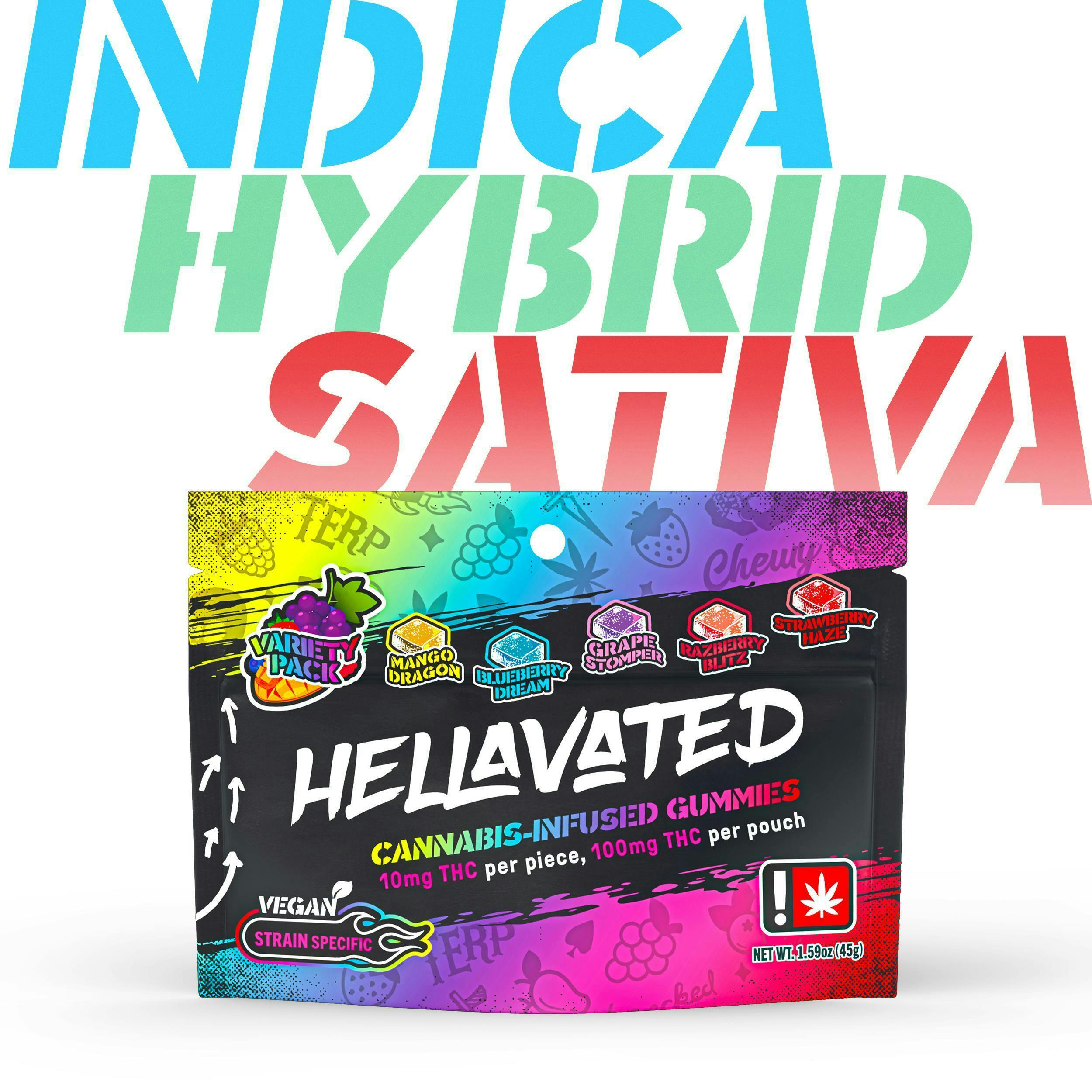 Original Variety Gummiez 100mg 10-pack - Hellavated