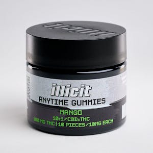 ILLICIT - Mango 100mg Anytime Gummies (10:1 CBD:THC)