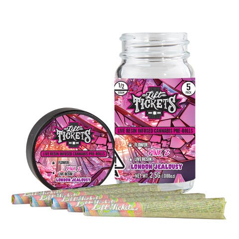 Pink Z x London Jealousy - Infused Pre-Roll 5-Pack - Lift Tickets