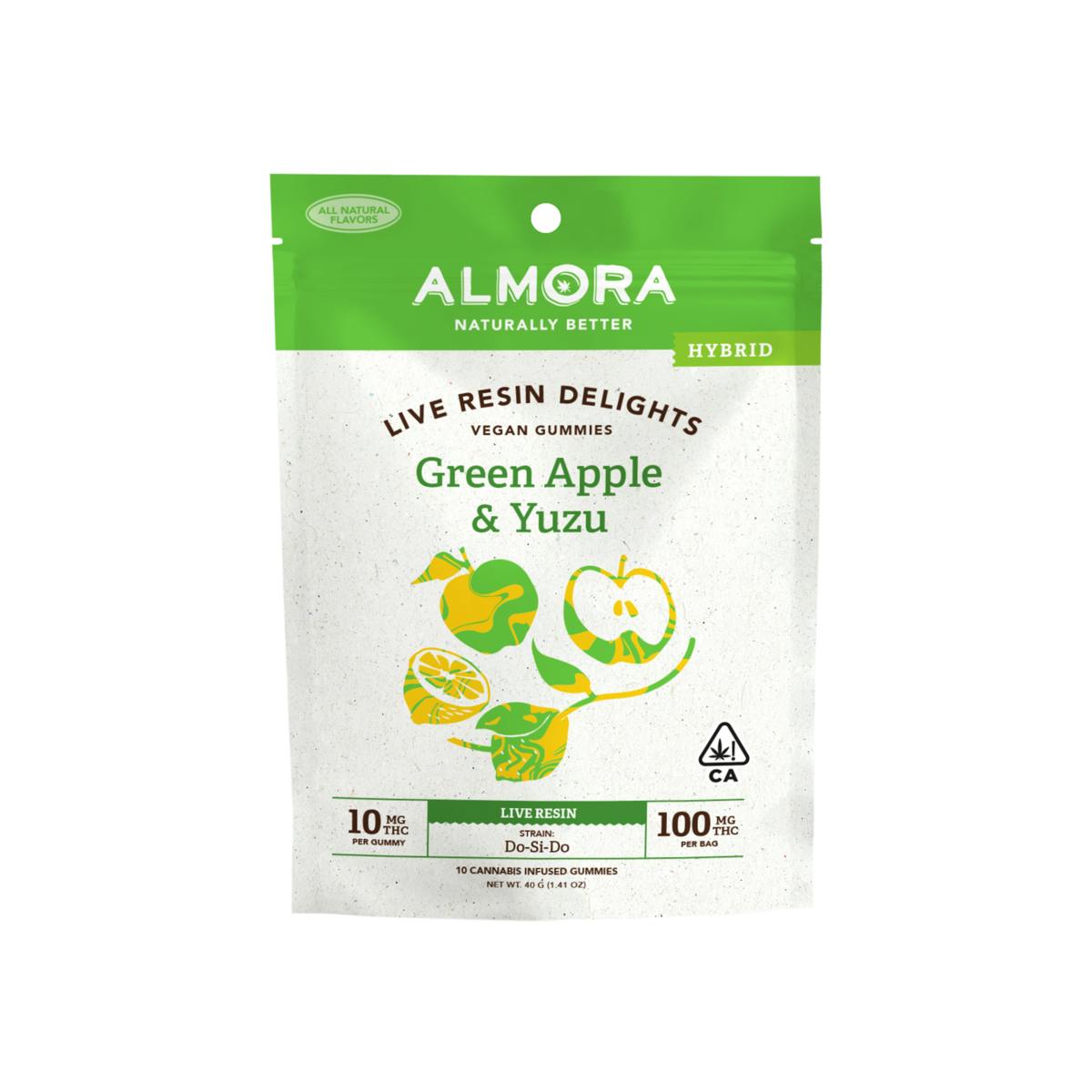 Green Apple & Yuzu Live Resin Gummies (Delights) - Almora