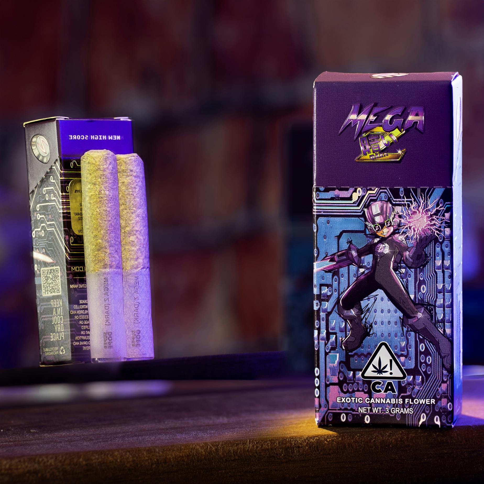 ⚡️ POWER UPS - Mega Z (Dark) - 2x Pre Rolls (3g) - Super Dope