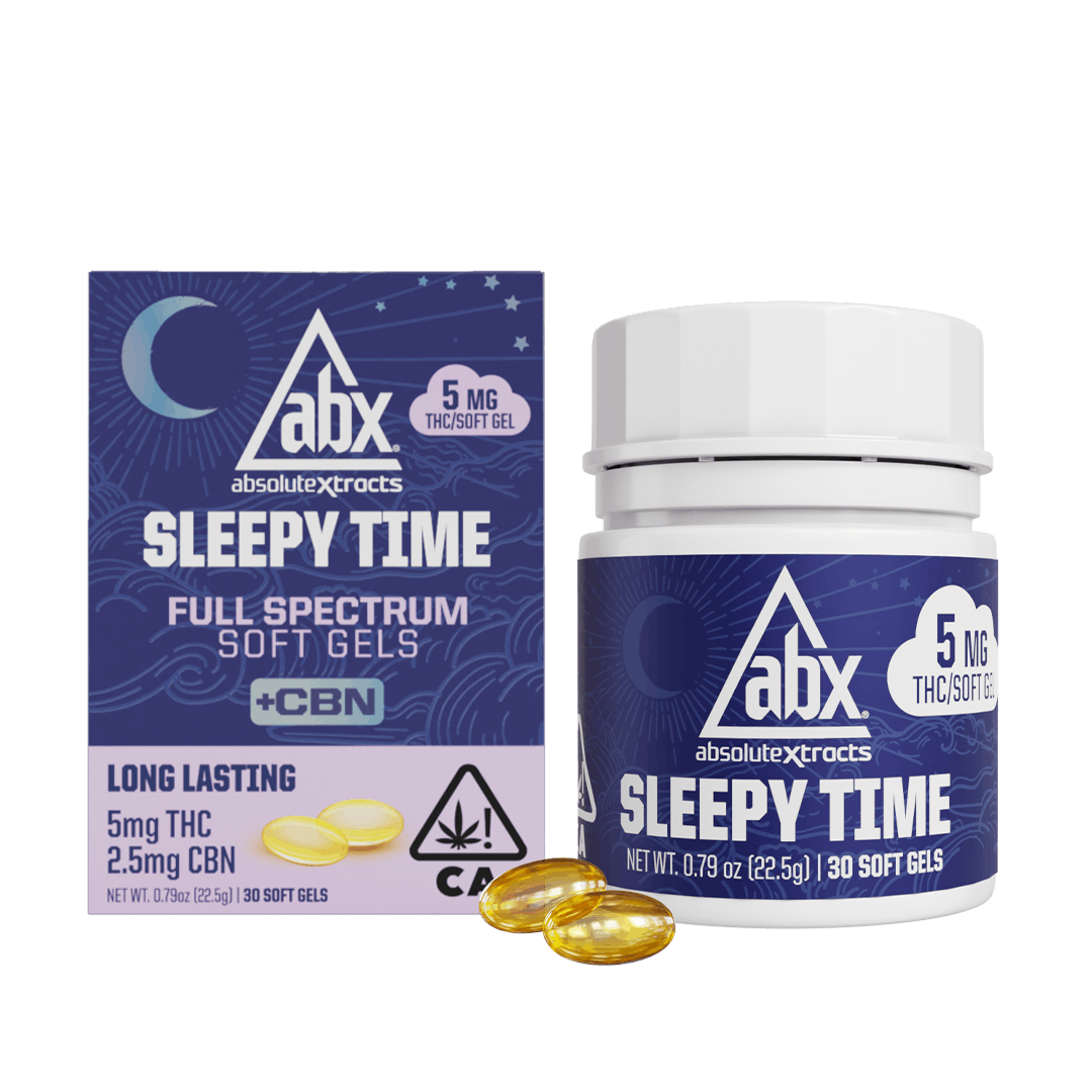 225mg 2:1 THC:CBN ABX Sleepytime Capsules (5mg THC, 2.5mg CBN - 30 Pack) - ABX picture