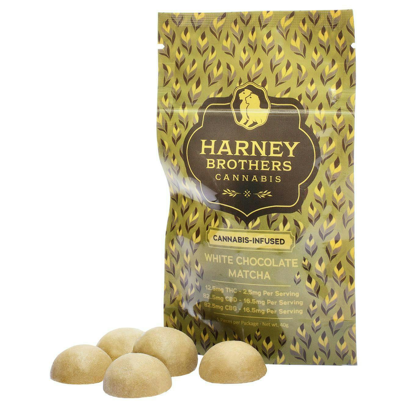 White Chocolate Matcha | Edibles | 2.5mg x 5pk | Harney Brothers