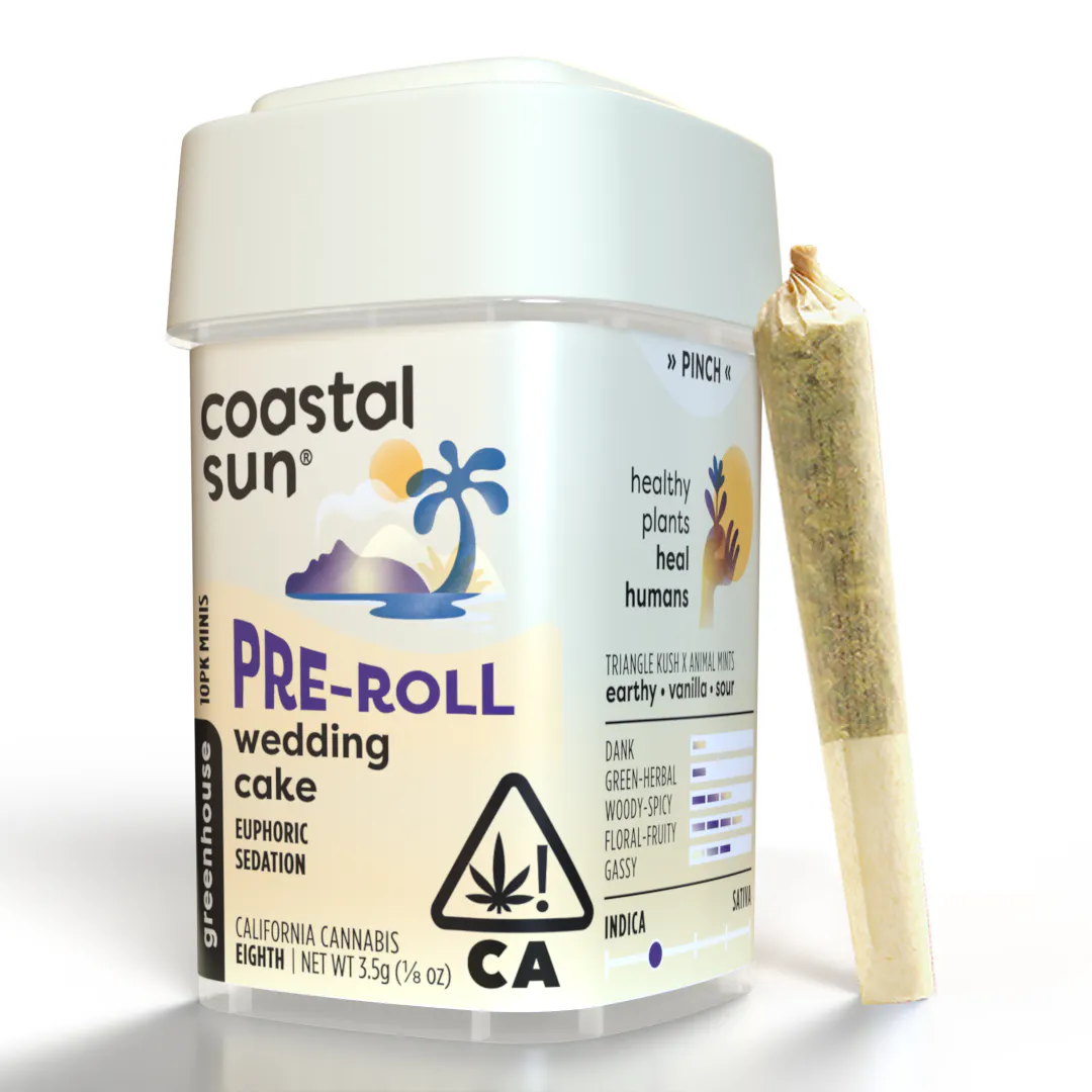 Coastal Sun - Costal Sun Wedding Cake 10pk .35g Prerolls Main Image