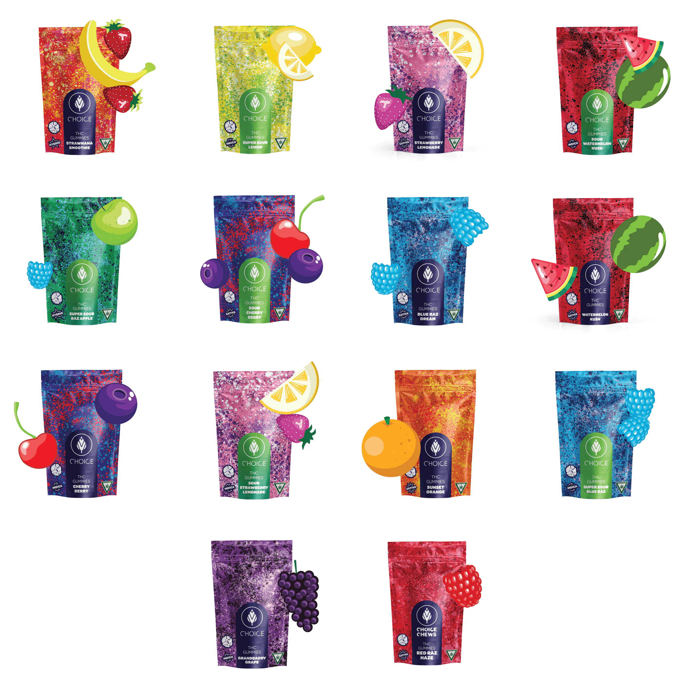 Choice Chews - Choice Chews - Strawberry Daiquiri Gummies (Indica) - 200mg Main Image
