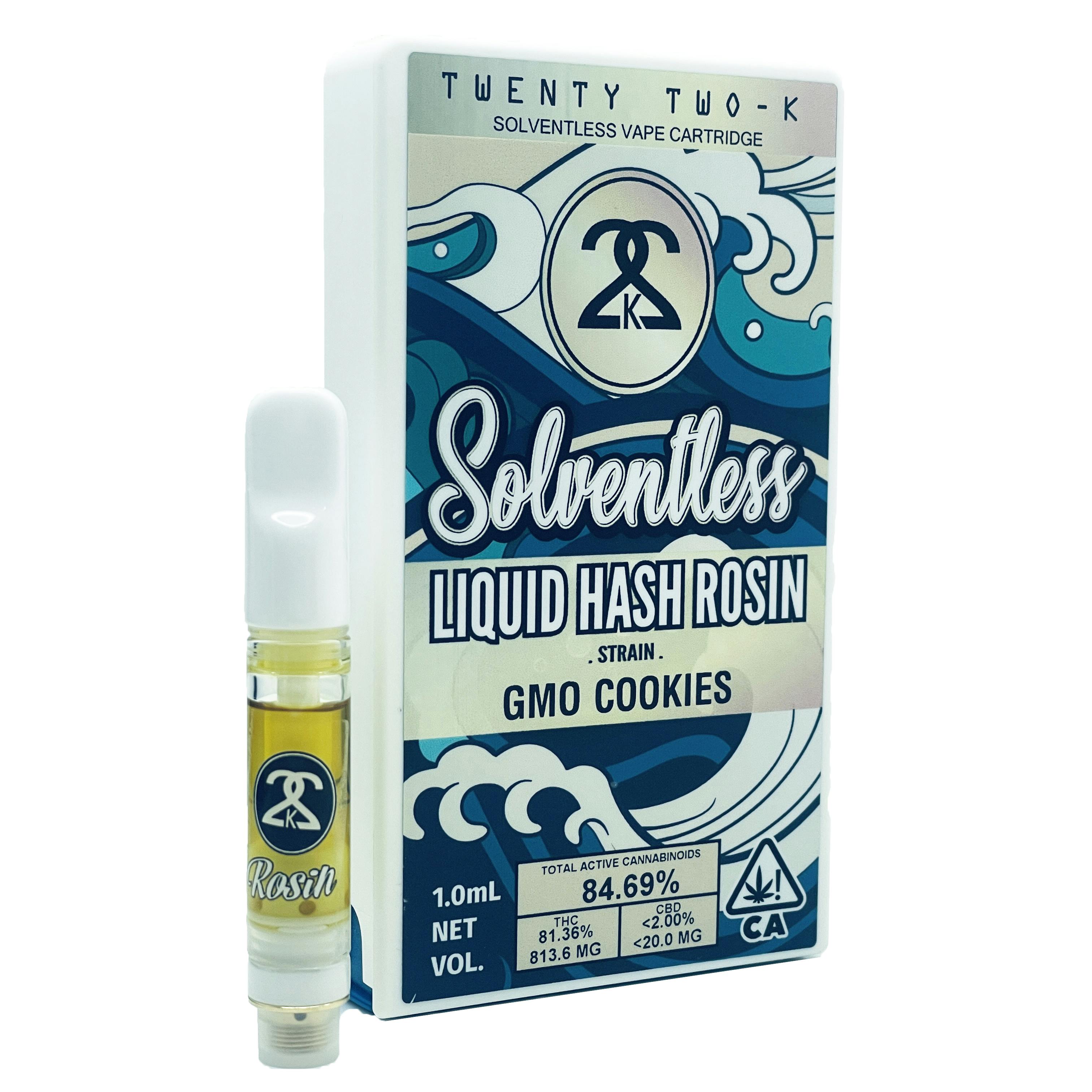 22K - GMO Cookies - Liquid Hash Rosin 1.0ml Cartridge