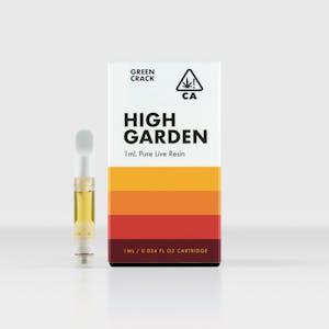 HIGH GARDEN - Green Crack - Pure Live Resin Cartridge 1ml