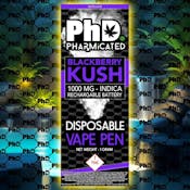  Pharmicated disposable- 1000 mg - Blackberry Kush