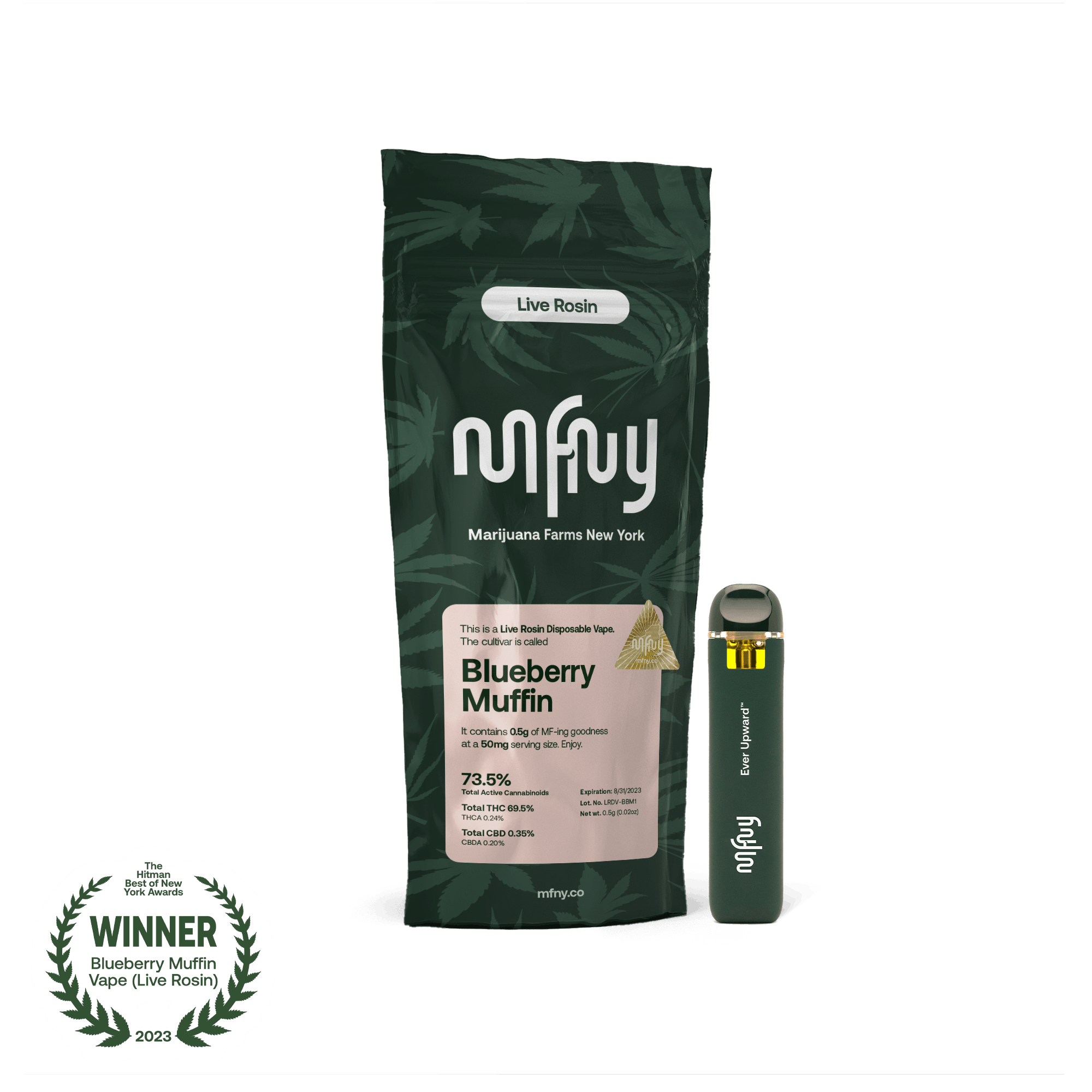 Blueberry Muffin Live Rosin Disposable Vape | 0.5g - MFNY