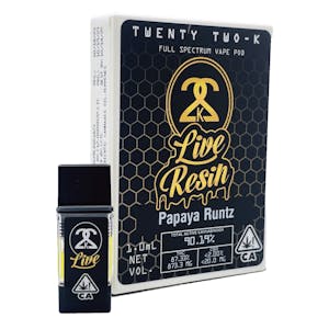 22k - 22K - Live Resin - Papaya Punch - POD - 1G