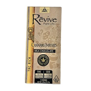 Revive Pure Life - Revie Pure Life- THC Rich - Rosin Infused Milk Chocolate (38% Cacao & 100 mg)