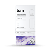 Turn - grapes n' cream (s-hybrid) / 100% solventless (live rosin) / .5g pod