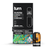 Turn - 0.5g pod | sex and citrus | 100% solventless (live rosin) | down |