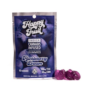 HAPPY FRUIT - Huckleberry Dream Gummies - 100mg THC + 50mg CBN
