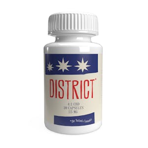 DISTRICT CANNABIS - Capsules - 50mg Each 10pk - Total 500mg THC