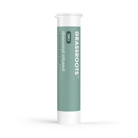 GRASSROOTS - Purple Urkle - Indica- Diamond Infused (Pre-Roll) 1g | Grassroots   -cc6 back