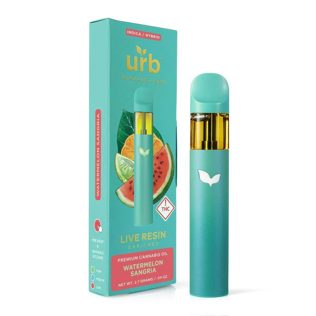 elf bar vape uk Urb THCA Live Sugar Disposable | Sour Blueberry - 3g main image 1