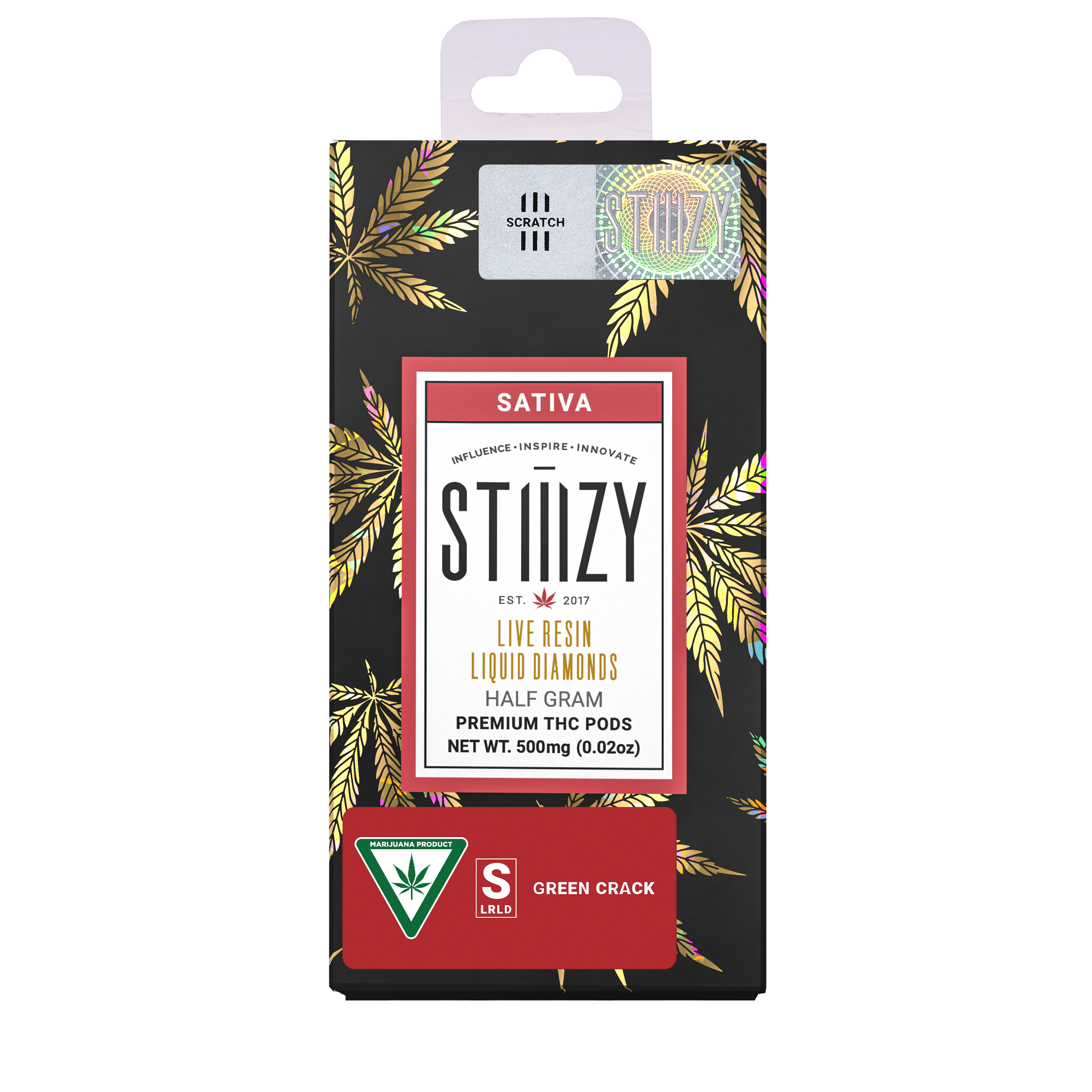 Vape Cartridge - GREEN CRACK .5G Live Resin Liquid Diamonds Pod