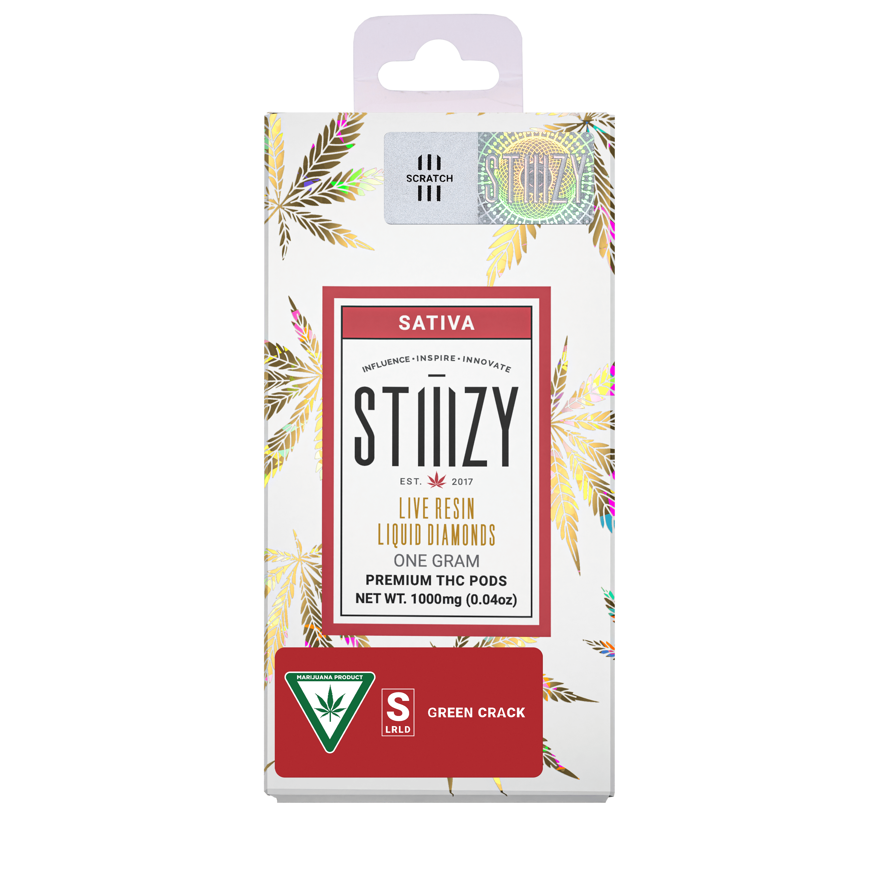 Vape Cartridge - GREEN CRACK 1G Live Resin Liquid Diamonds Pod