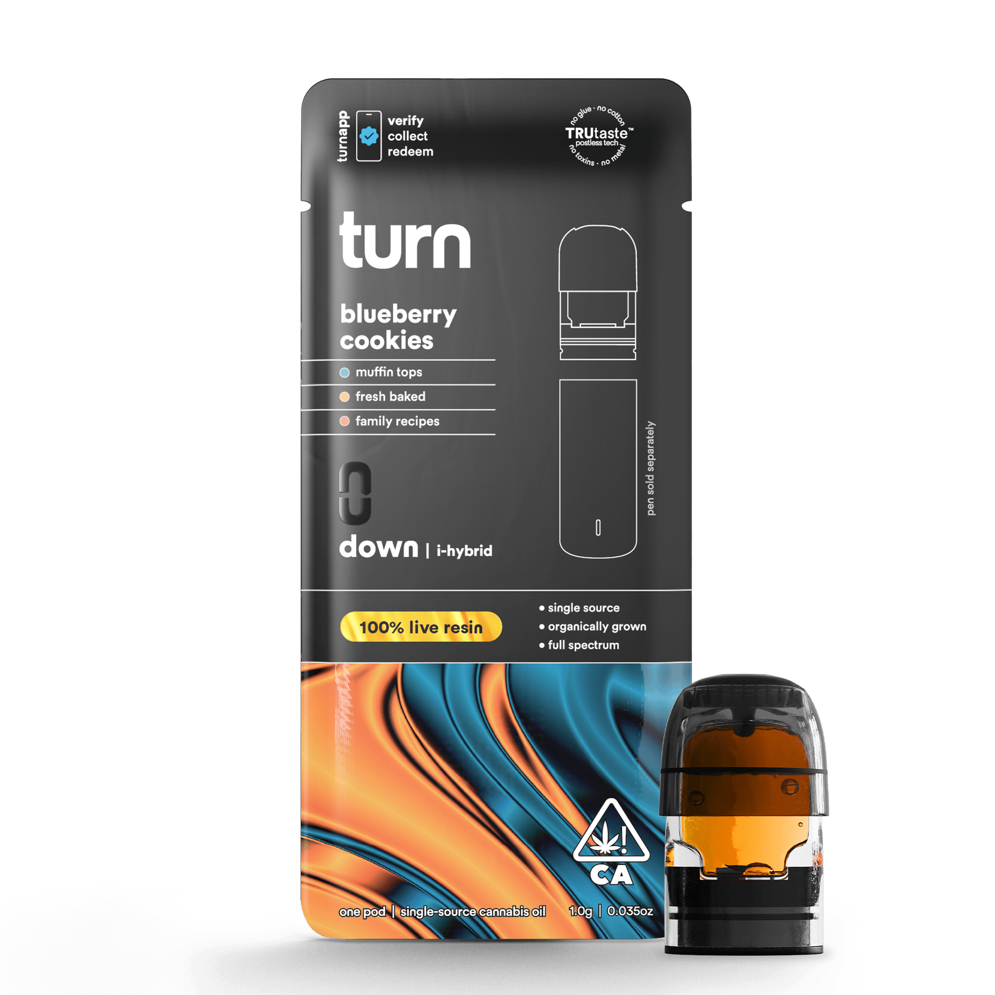 turn | Blueberry Cookies | Live Resin Pod | 1g - turn