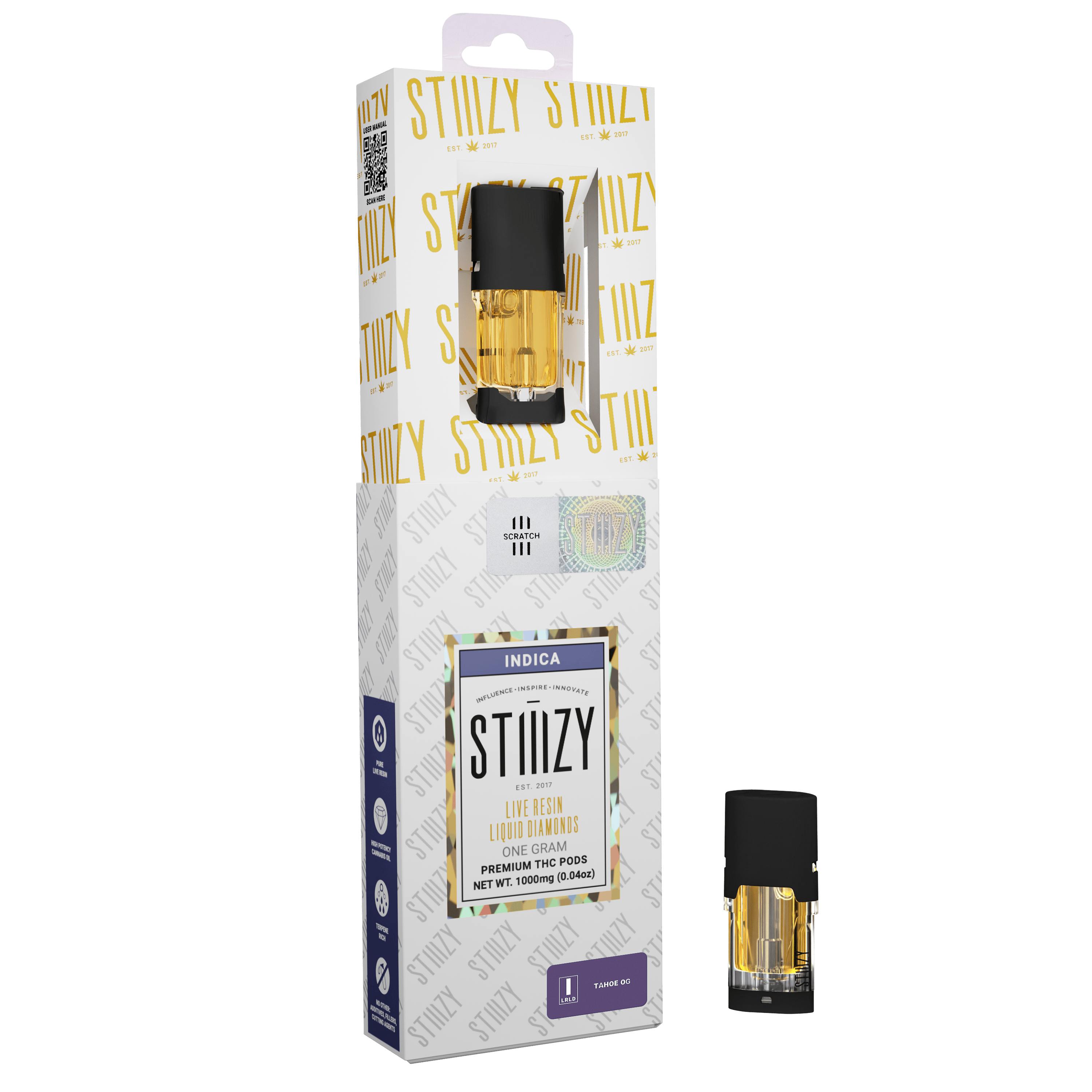 Vape Cartridge - TAHOE OG 1G Live Resin Liquid Diamonds Pod - STIIIZY
