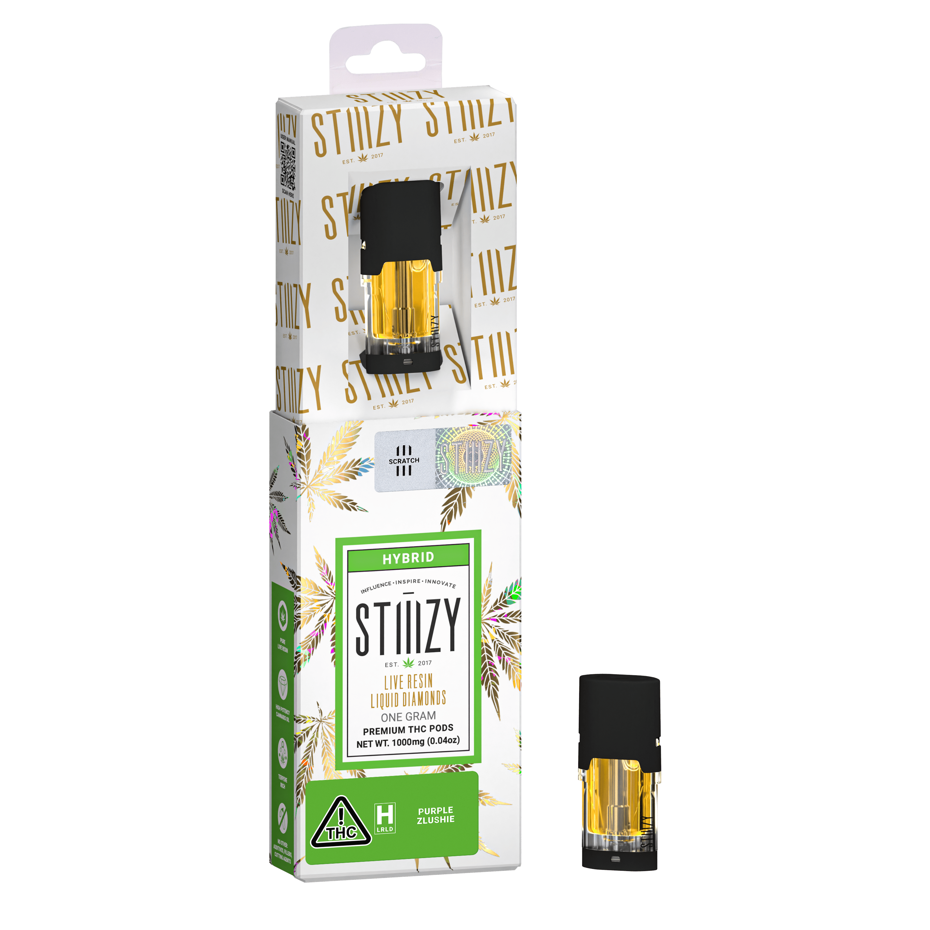 Vape Cartridge - PURPLE ZLUSHIE 1G Live Resin Liquid Diamonds Pod
