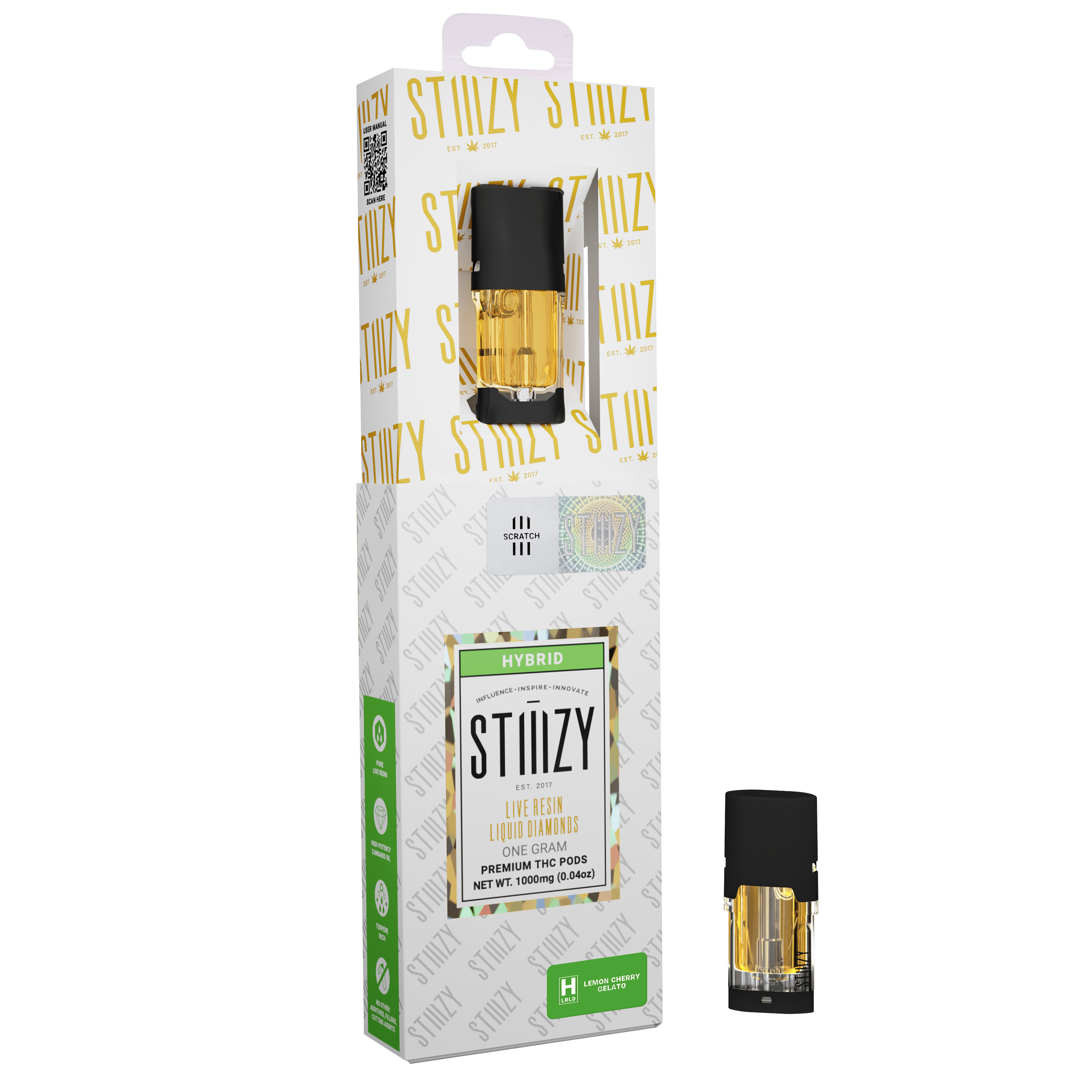Vape Cartridge - LEMON CHERRY GELATO 1G Live Resin Liquid Diamonds Pod - STIIIZY Vape Cartridge - LEMON CHERRY GELATO 1G Live Resin Liquid Diamonds Pod - STIIIZY