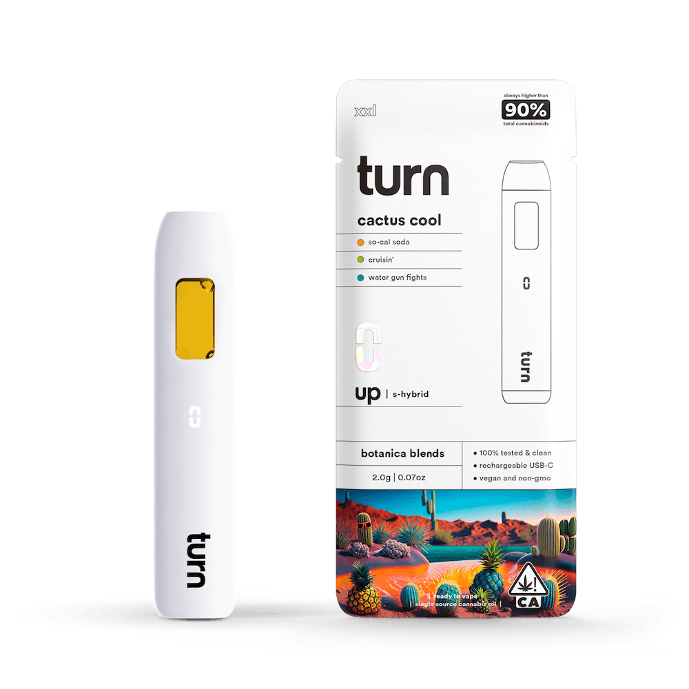 2.0g AIO | cactus cool | botanica blends | up | - turn
