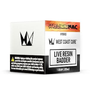 WEST COAST CURE - West Coast Cure | Live Resin Badder: Strawnana MAC | 1G (H)