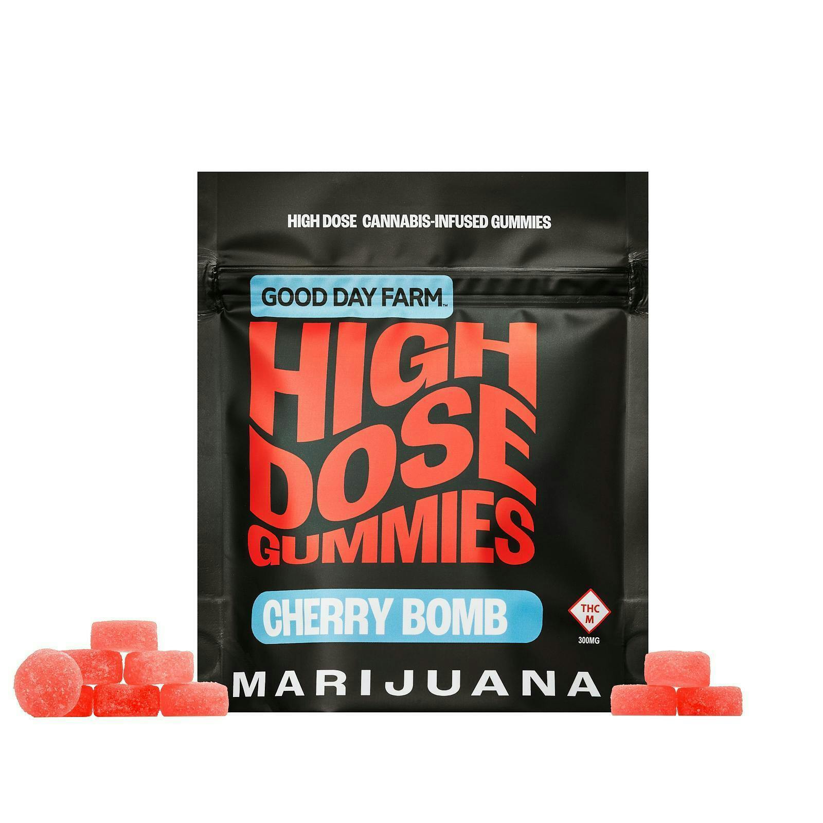 GDF: Multi-Dose Gummies | Cherry Bomb | 300mg | 10pk - GOOD DAY FARM
