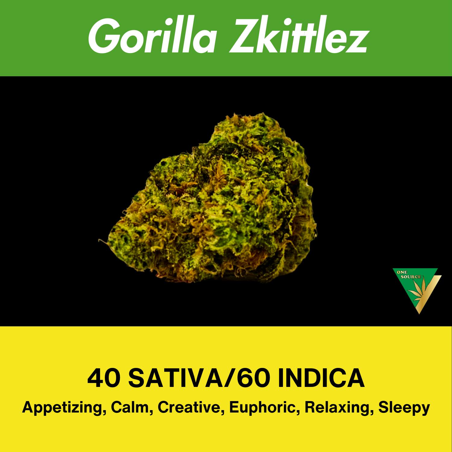 GORILLA ZKITTLEZ – 14 GRAM GRINDER READY BUDS PACKAGE - One Source