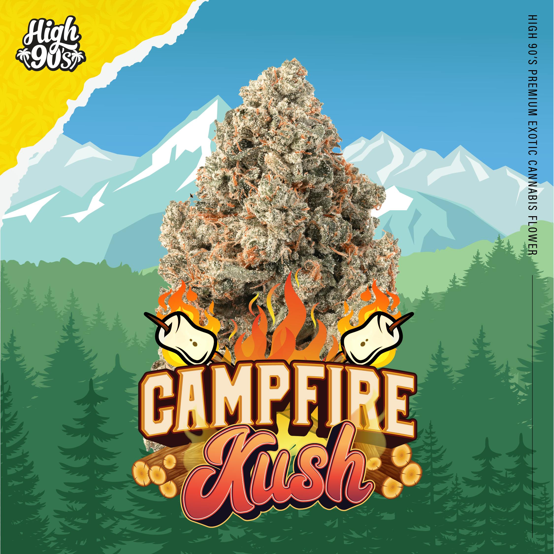 High 90s : Campfire Kush 3.5g Flower - HIGH 90s