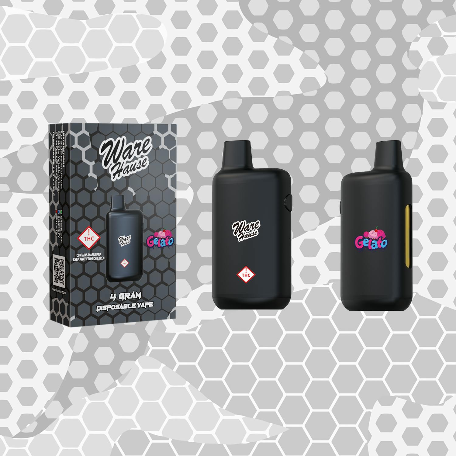 4 gram disposable thc vape WARE HAUSE 4 Gram Disposable - GELATO