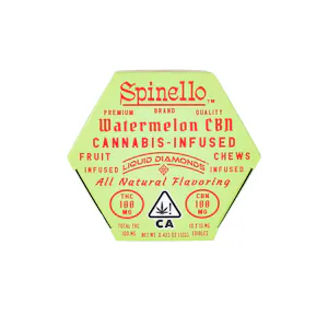 Spinello - CA - Spinello THC:CBN Fruit Chew 100mg - Watermelon THC:CBN