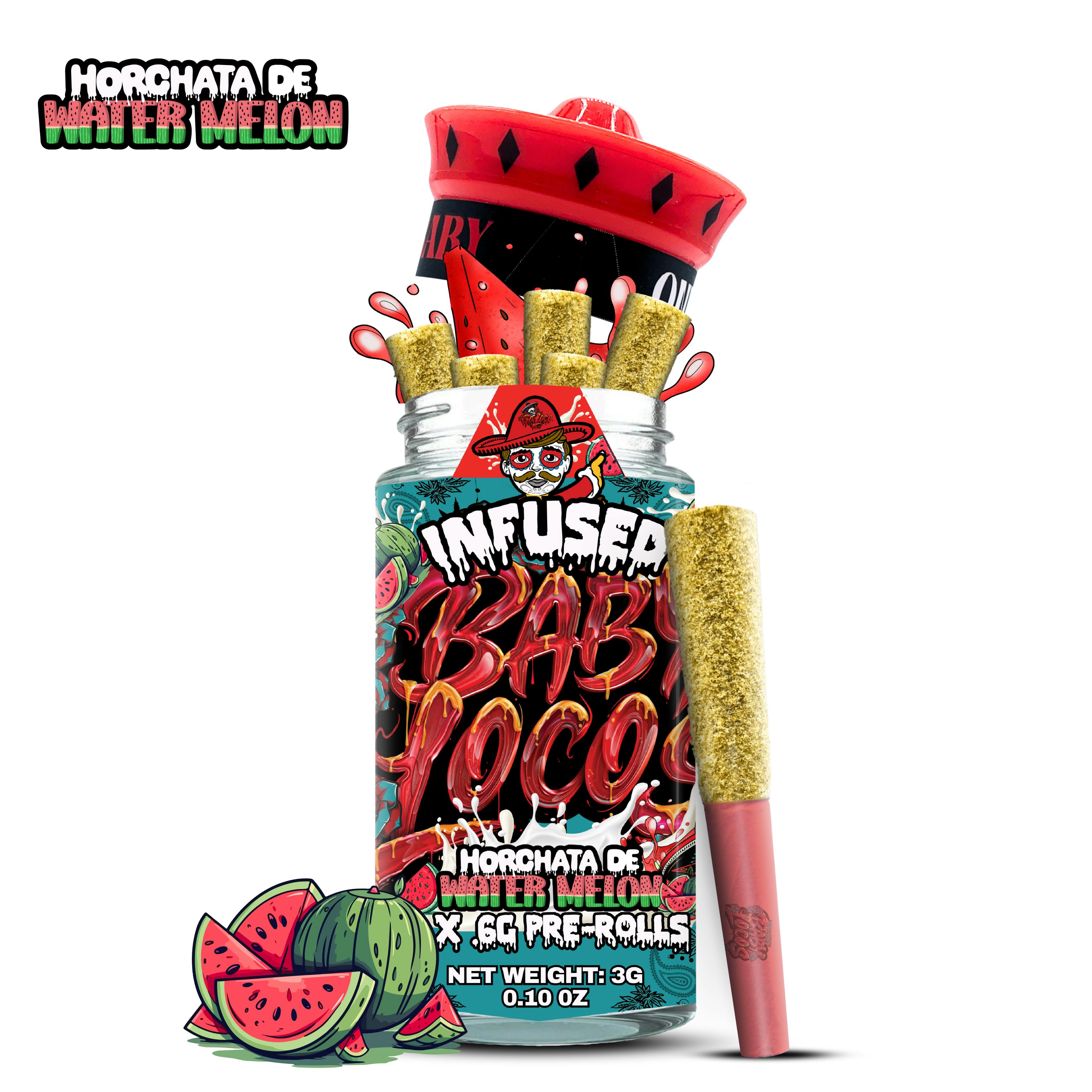 Baby Loco's 5 Pack (.6g) Pre-Rolls - Horchata de Watermelon - Go Loco