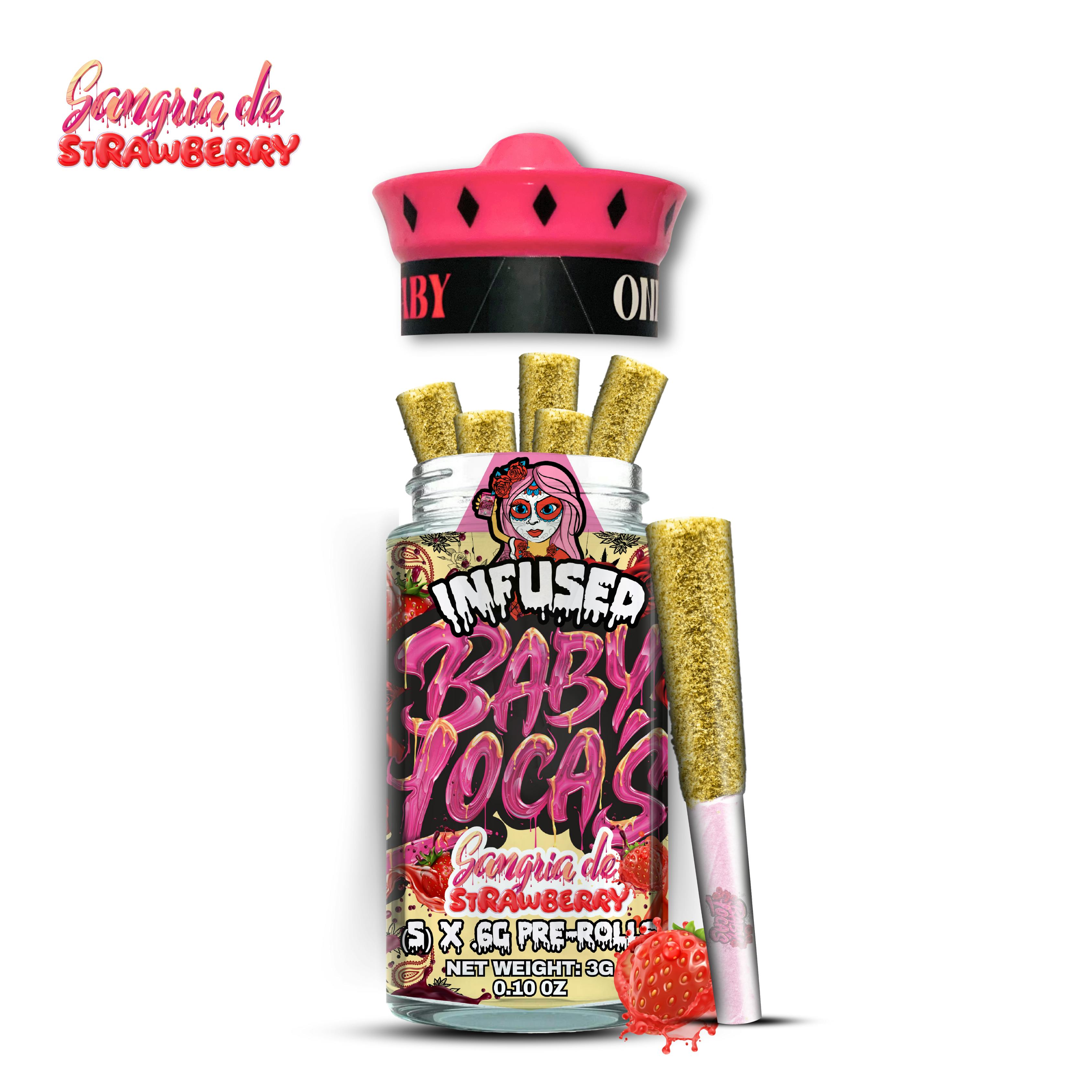 Baby Loca 5 Pack (.6g) Pre-Rolls - Sangria de Strawberry - Go Loco