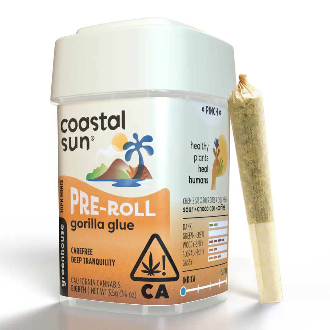 Coastal Sun - Costal Sun Gorilla Glue 10pk .35g Prerolls Main Image