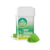 Wana | Quick Lime Margarita | 1:1:1 CBD:CBG:THC Gummies | 100mg THC