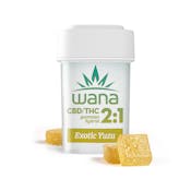 Wana | Exotic Yuzu | 2:1 CBD:THC Gummies | 100mg THC 
