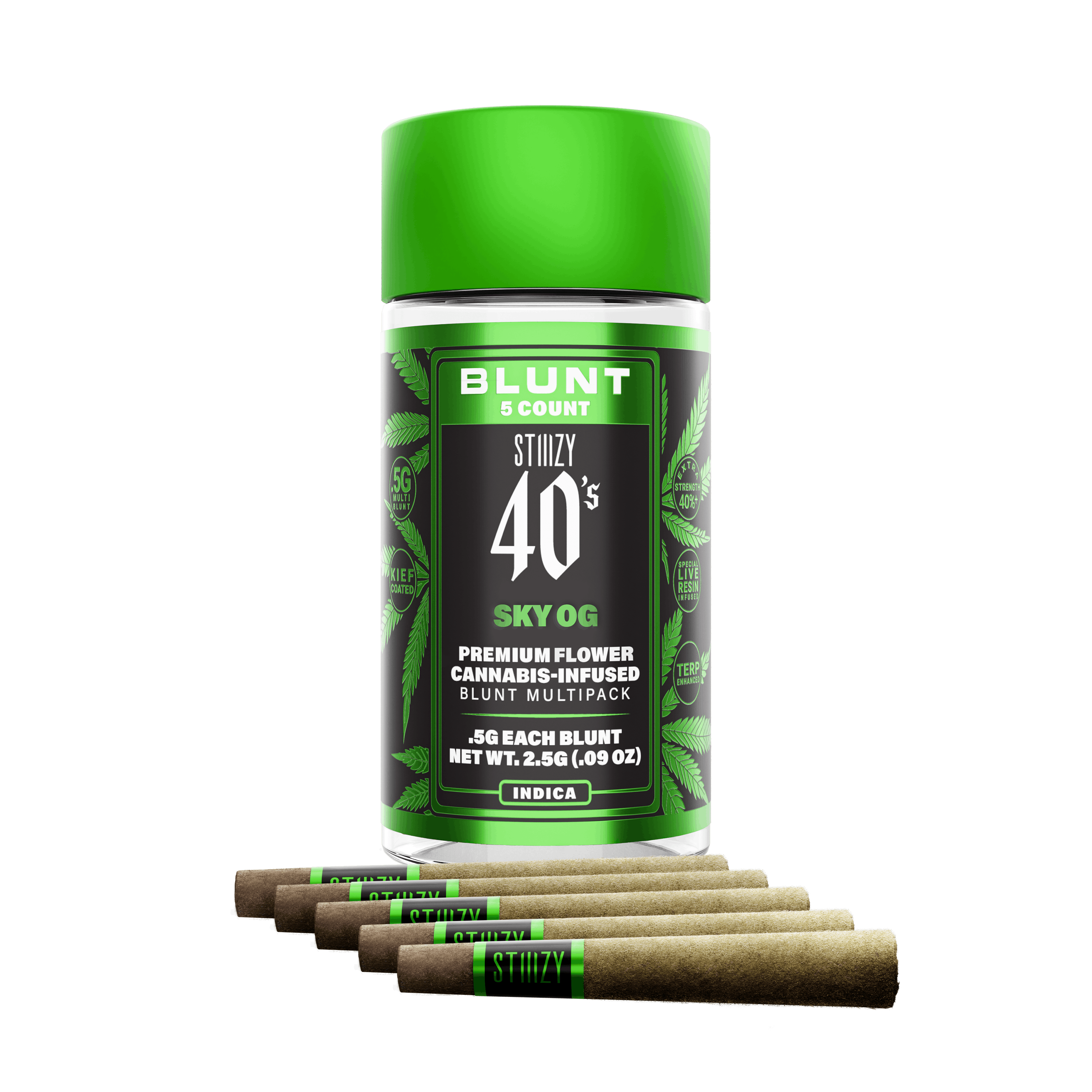 SKY OG - .5G 40's Infused Mini Blunt 5 Pack - STIIIZY