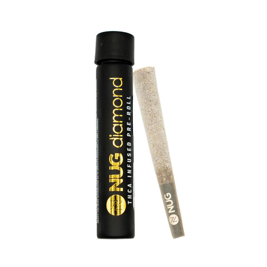 NUG Kief Coated THCA Diamond Infused Preroll - Rainbow Zoap
