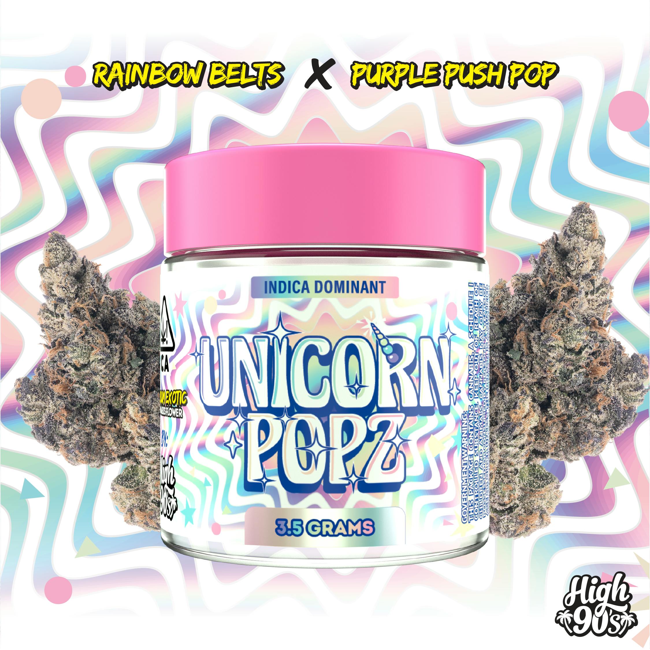 High 90s : Unicorn Popz 3.5g Flower - HIGH 90s