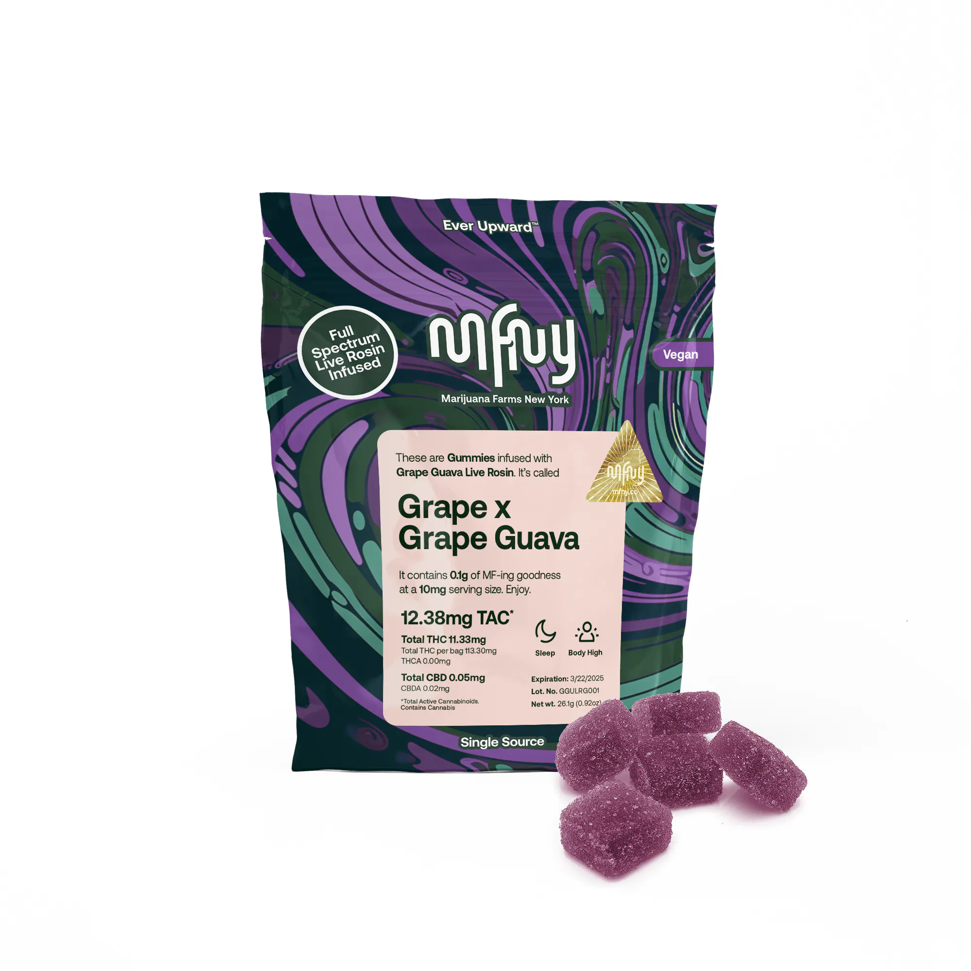 MFNY - Grape x Grape Guava Live Resin Gummies Main Image