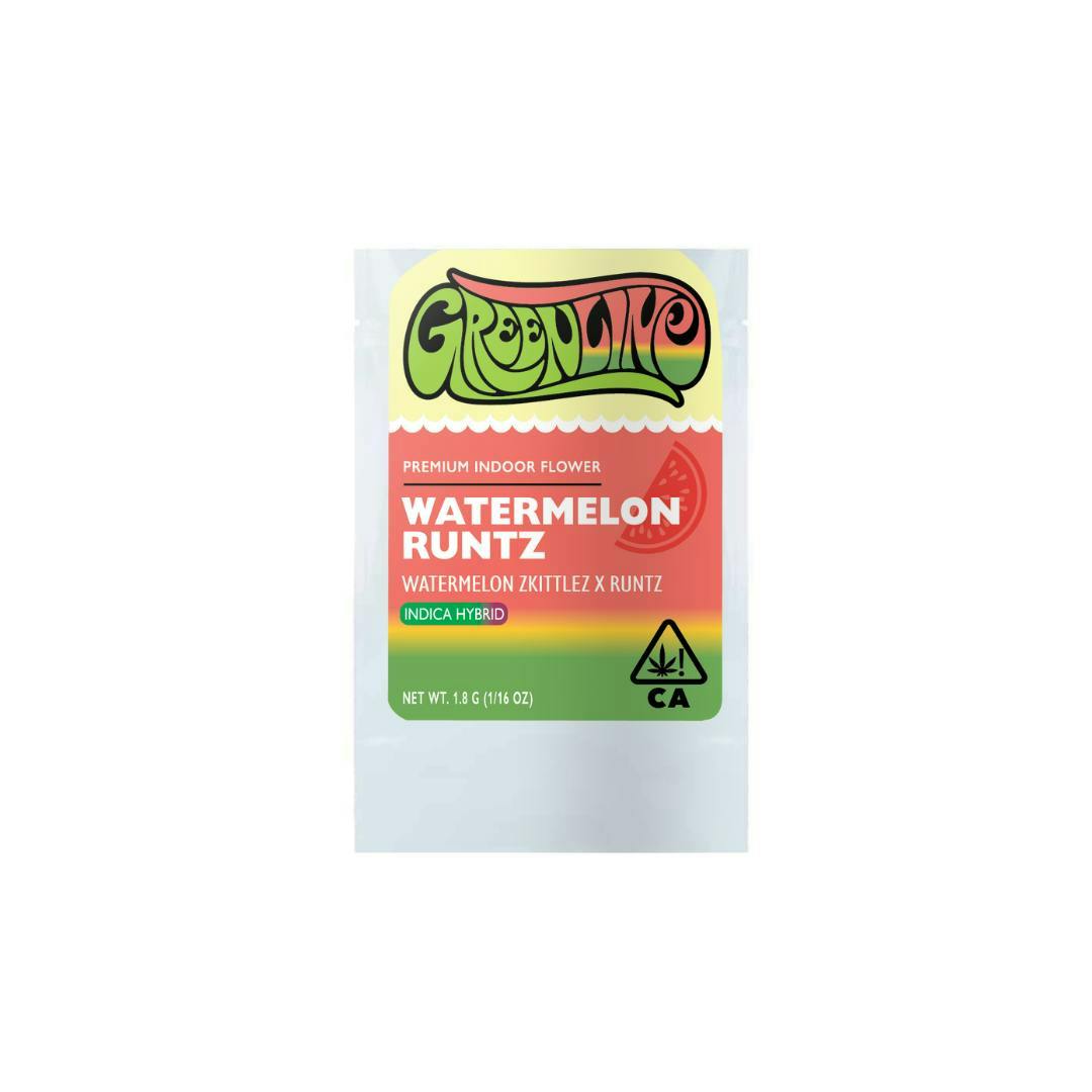 Watermelon Runtz - 1/16 oz - Indoor - Indica Hybrid - 1.8g - Greenline