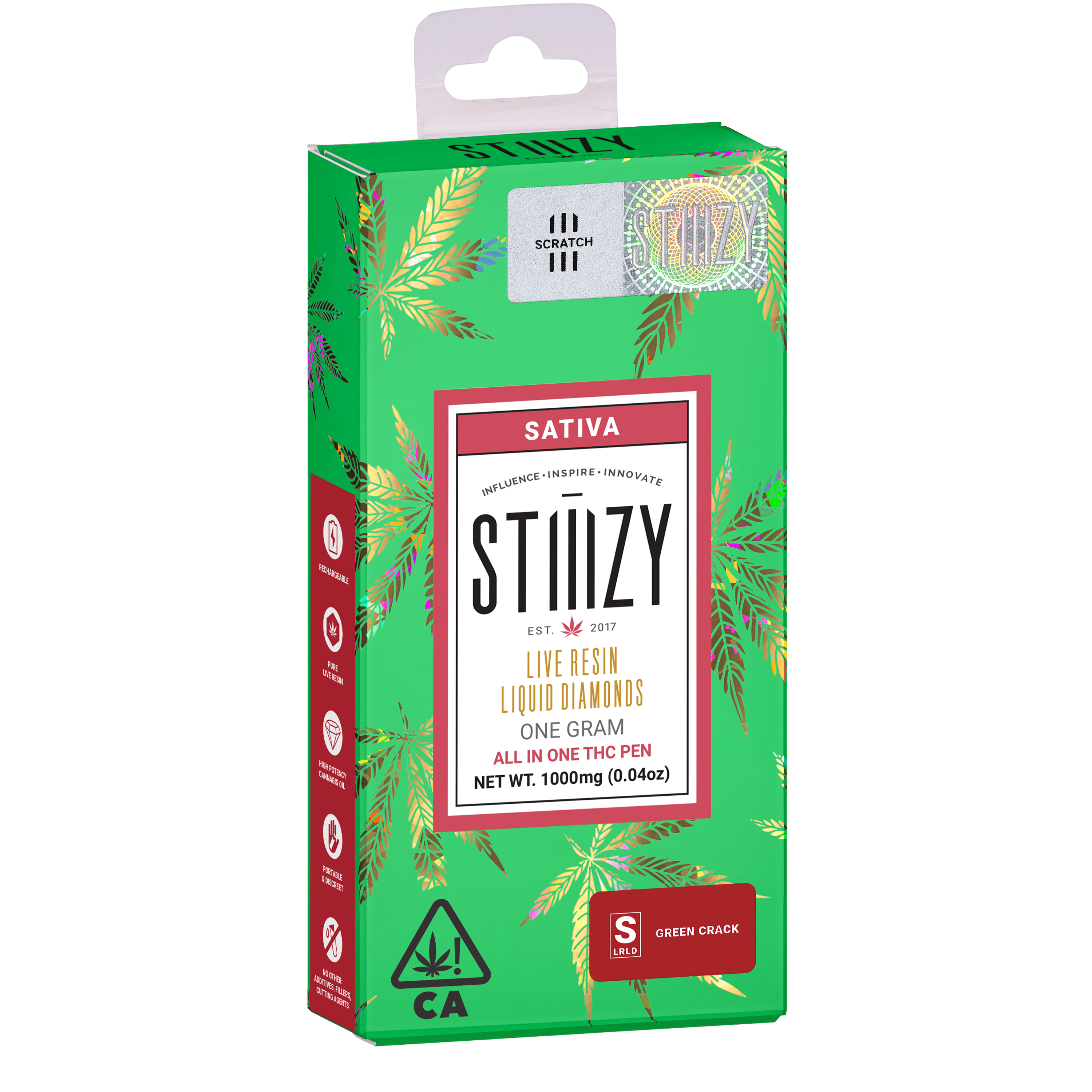 Vape - GREEN CRACK 1G LQD All-In-One - STIIIZY