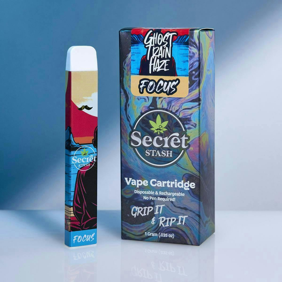 Secret Stash | Disposable Cart | Focus | Ghost Train Haze | 1g - Secret Stash Secret Stash | Disposable Cart | Focus | Ghost Train Haze | 1g - Secret Stash
